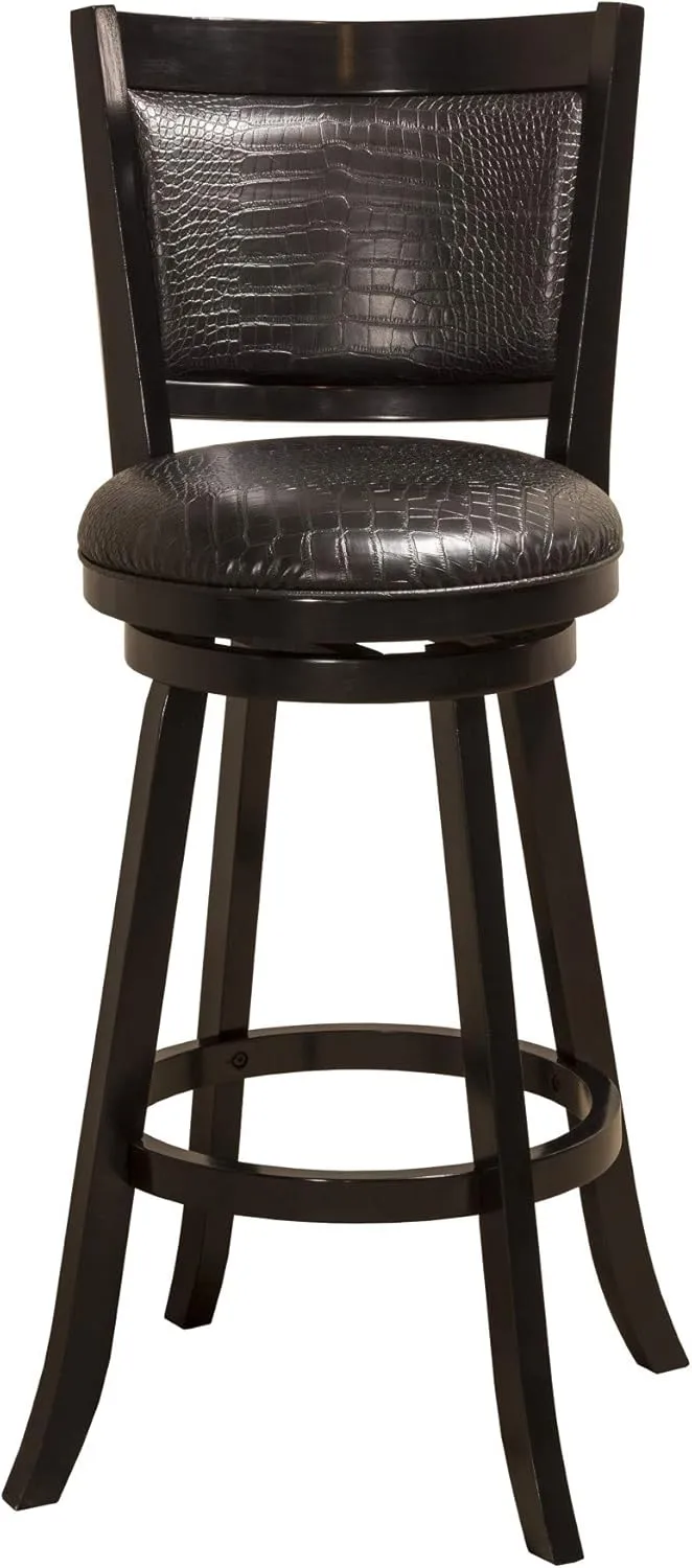 Hillsdale Furniture Brannon Swivel, Black Bar Stool Height