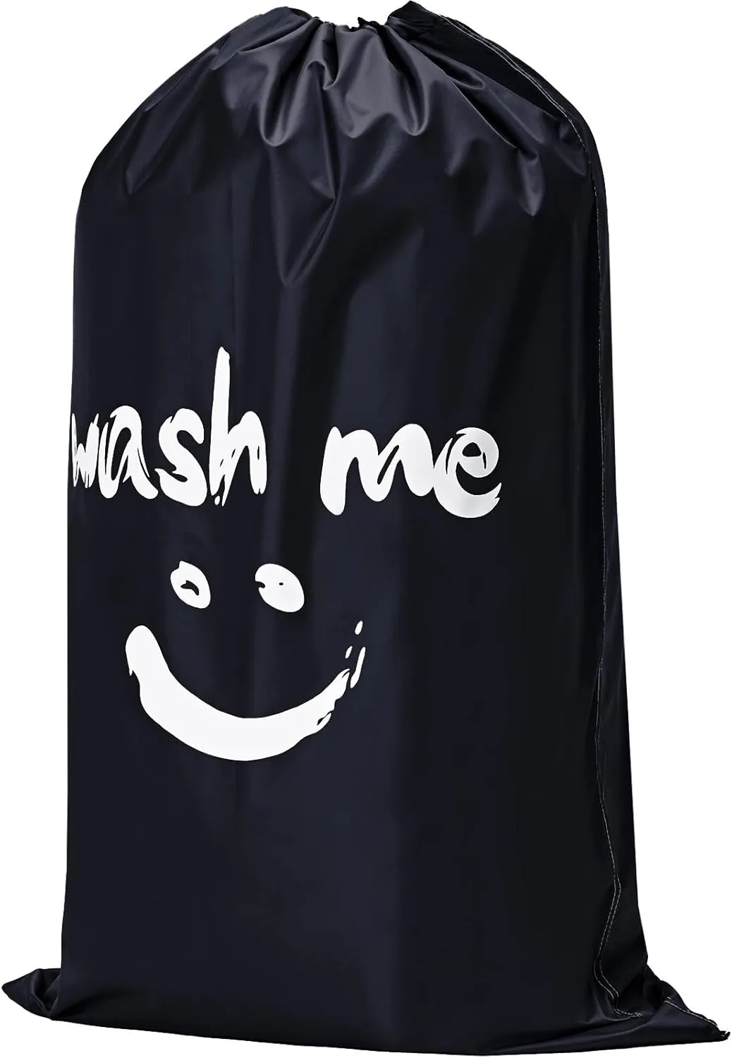 HOMEST 2 Pack XL Wash Me Travel Laundry Bag, Dirty Garments Organizer, Large Enough to Hold 4 Loads of Clothes, Easy Fit a Hamper or Clothing Basket, Black and Sky Blue