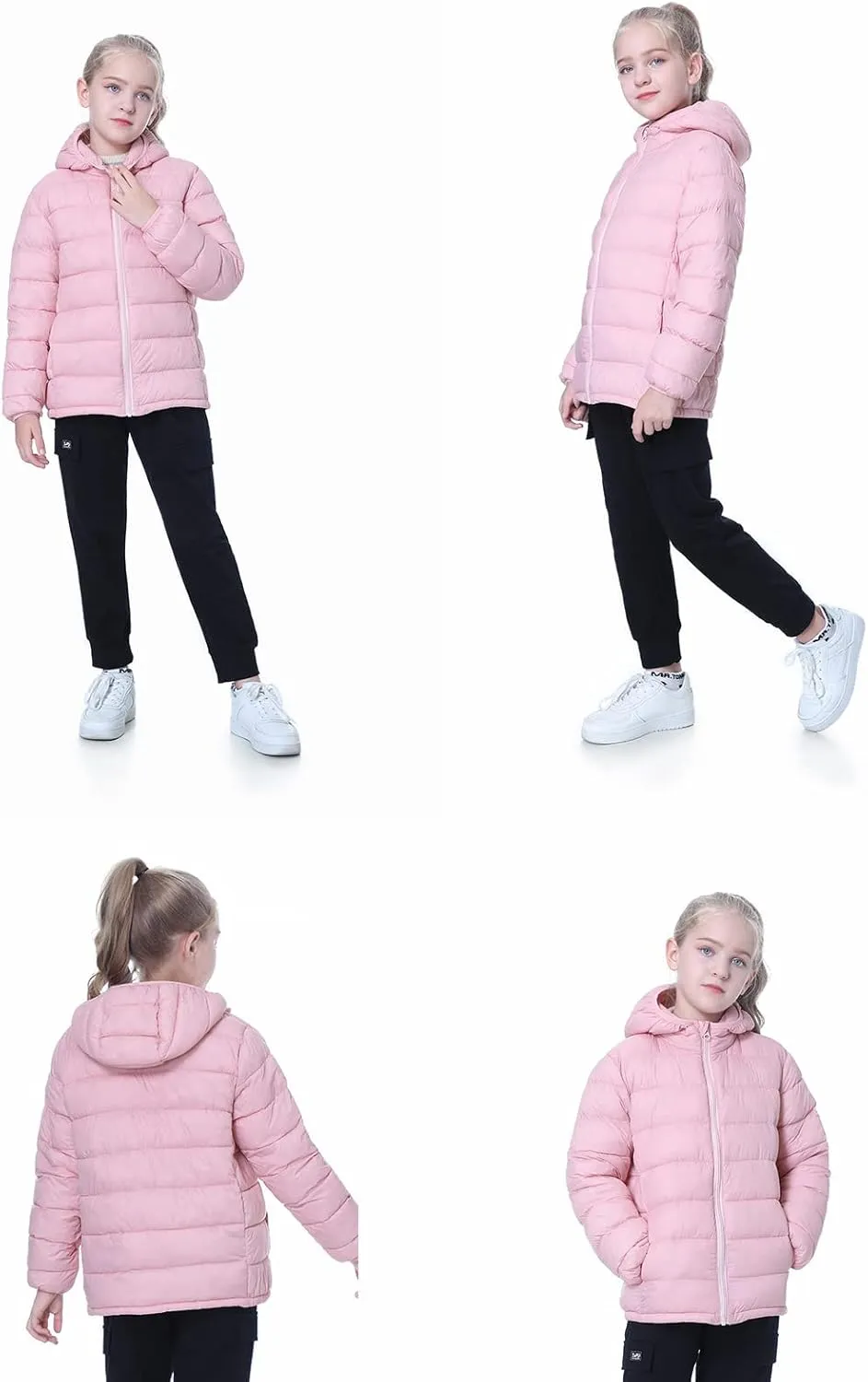 Hooded Puffer Jackets for Boys and Girls – Lightweight and Packable – Autumn and Winter Coat, Warm and Comfy