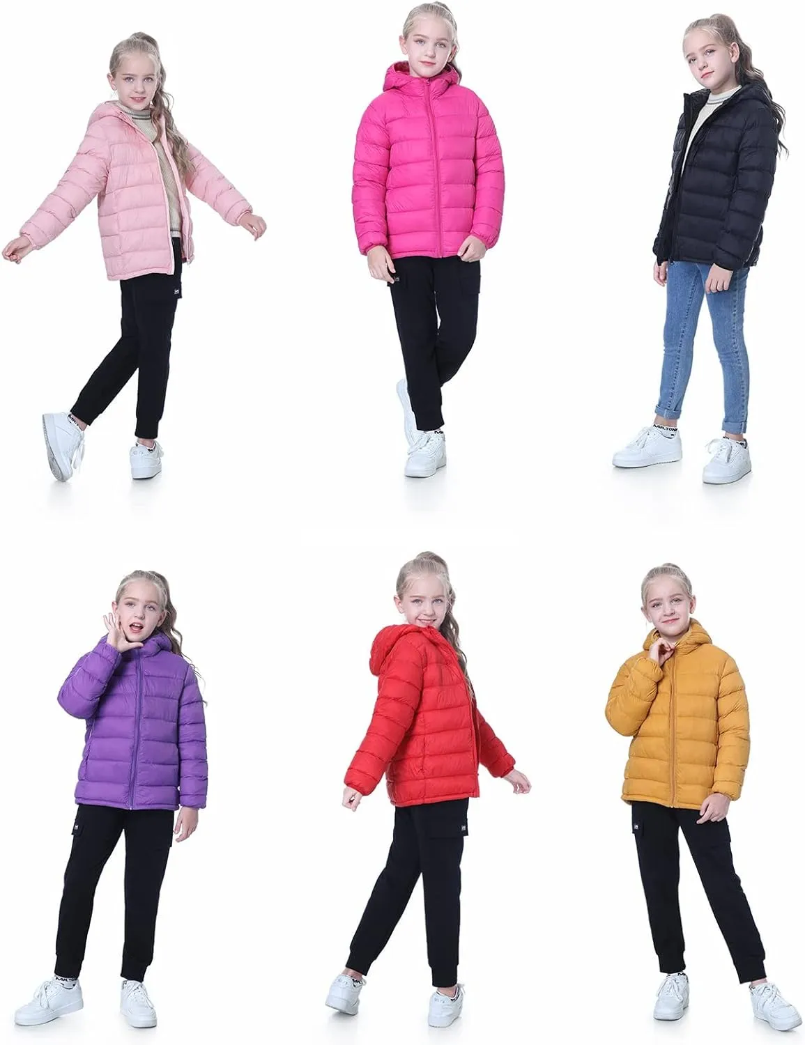 Hooded Puffer Jackets for Boys and Girls – Lightweight and Packable – Autumn and Winter Coat, Warm and Comfy