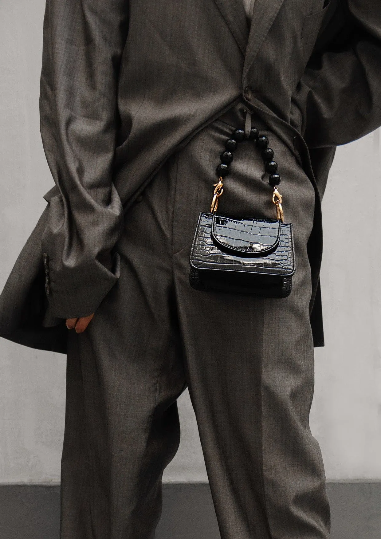 Horra Agate Top-Handle Faux-Leather Handbag