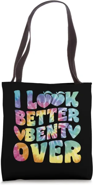 I Look Better Bent Over Peach Booty Funny Groovy Tote Bag