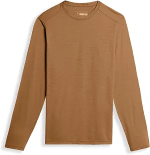 IBEX Merino Wool Men's Journey Long Sleeve Crew Neck Tee | Lightweight, Moisture-Wicking, Soft & Breathable Men's T-Shirt