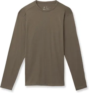 IBEX Merino Wool Men's Journey Long Sleeve Crew Neck Tee | Lightweight, Moisture-Wicking, Soft & Breathable Men's T-Shirt