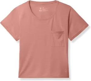 IBEX Merino Wool Paradox Pocket Short Sleeve Tee for Women | Lightweight & Breathable Solid Crew Neck Women's Top