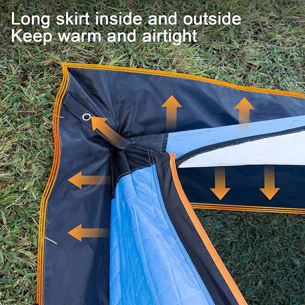 Ice Fishing Shelter 3-4 Person Portable Ice Fishing Tent with with Anchors, Tie Ropes, and Carrying Bag Winter Ice Shanty Tent for Outdoor Camping