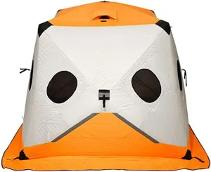 Ice Fishing Shelter 3-4 Person Portable Ice Fishing Tent with with Anchors, Tie Ropes, and Carrying Bag Winter Ice Shanty Tent for Outdoor Camping