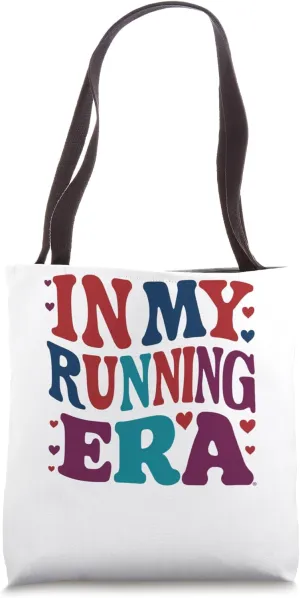 In My Runner Era Funny Marathon Running Lover Gifts Groovy Tote Bag