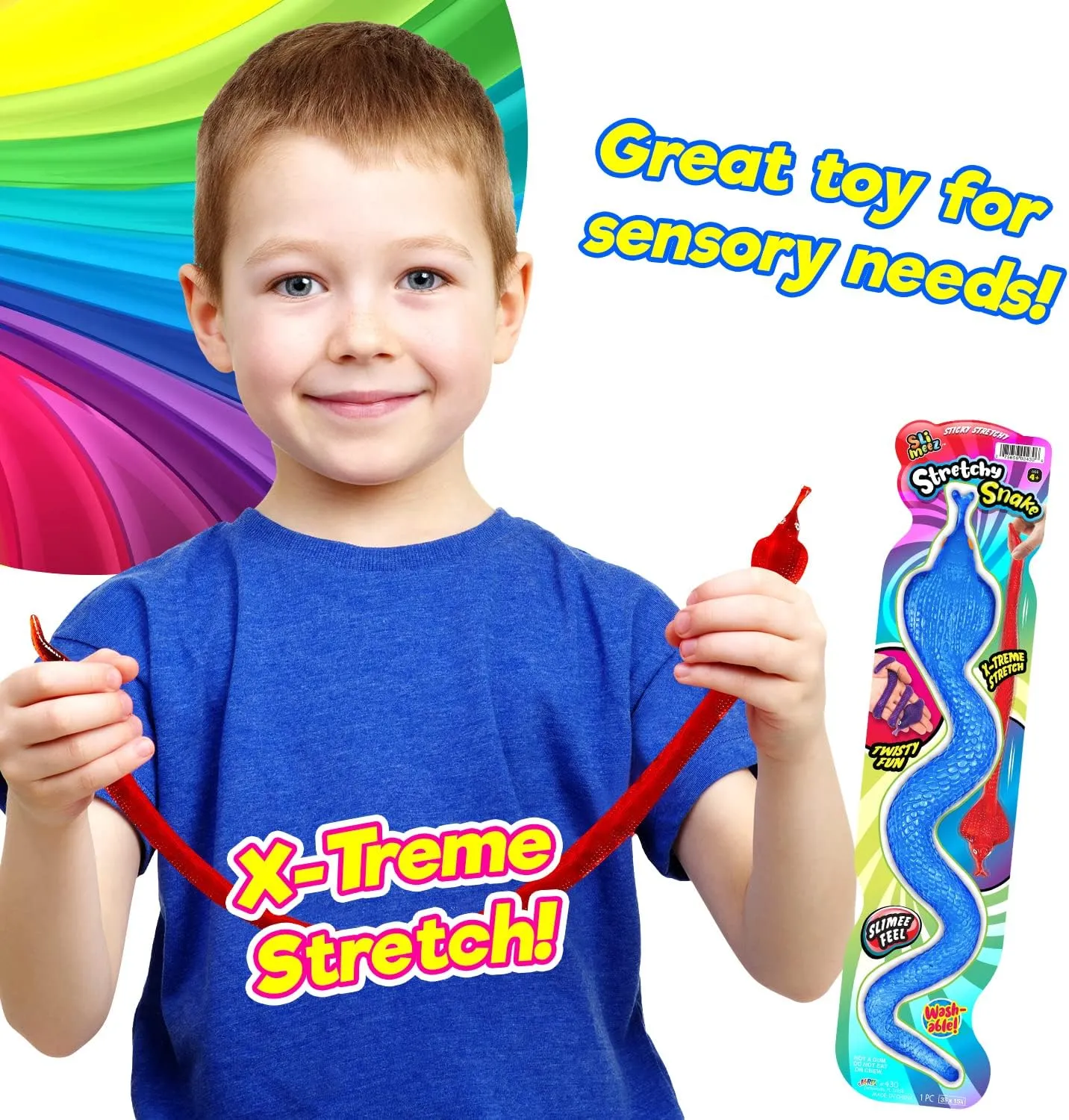JA-RU Giant Sticky Lizard, Alligator, Snake Stretchy Fidget Toy (12 Pack Assorted) Fake Rubber Snake for Kids. Stress Relief Toy. Reptile Party Favors, Goodie Bags Stuffers. 430-12p