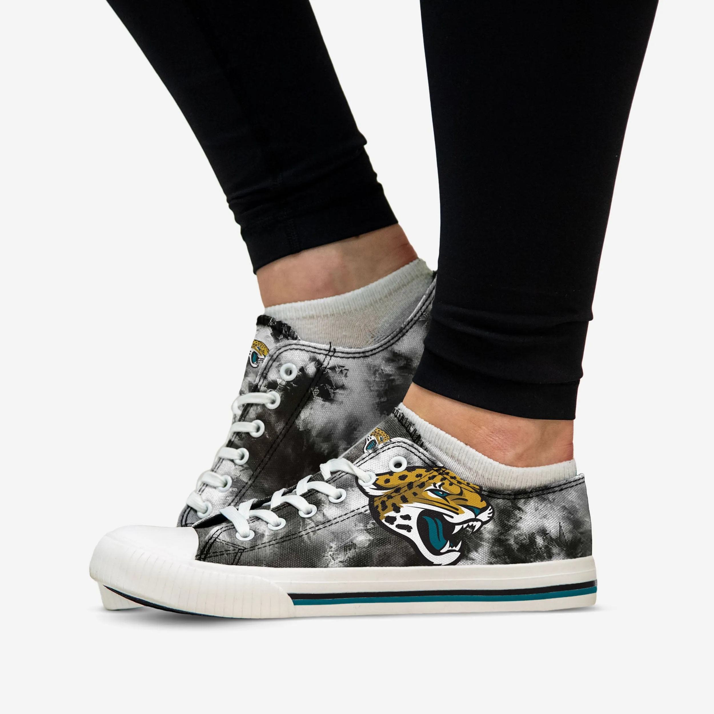 Jacksonville Jaguars Womens Low Top Tie-Dye Canvas Shoe