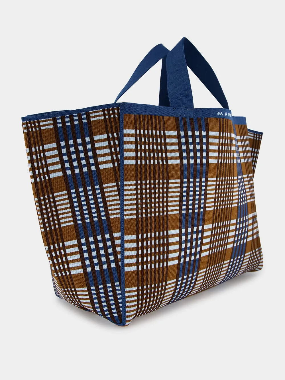 Jacquard Check Sillo Shopper