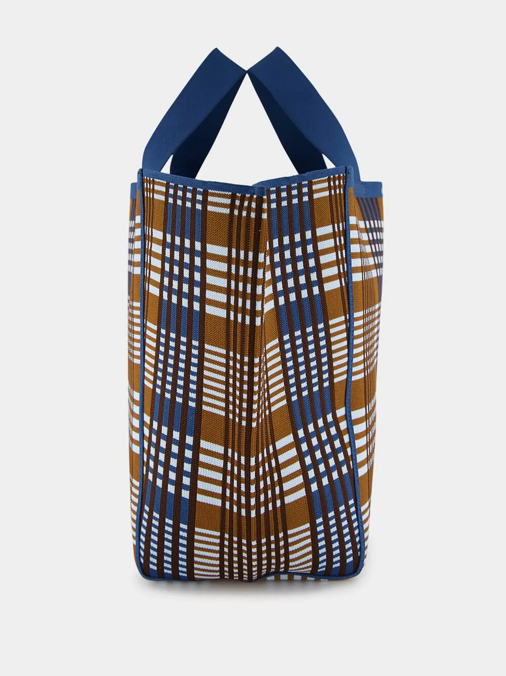 Jacquard Check Sillo Shopper