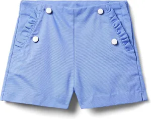 Janie and Jack Girls Canvas Tie Short (Toddler/Little Big Kids)