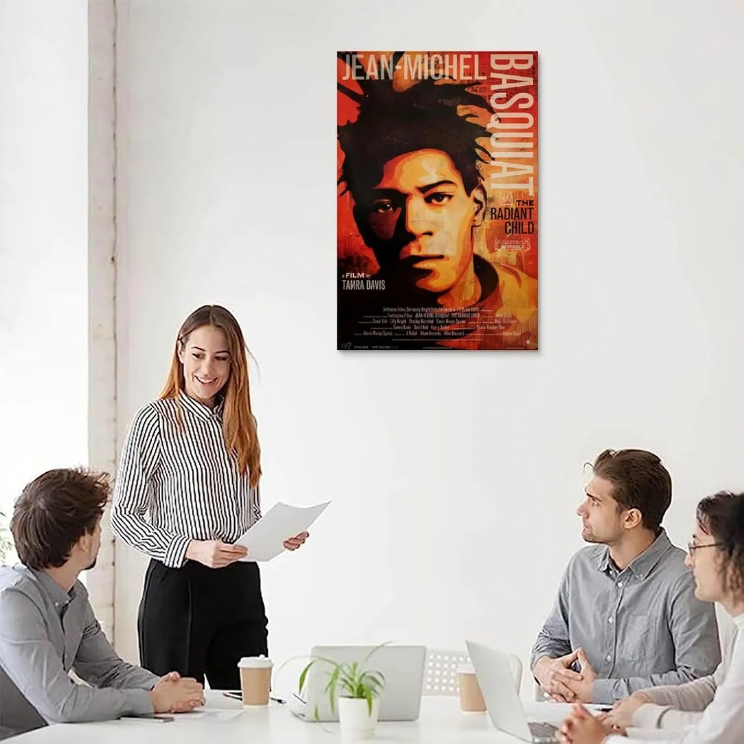 JEAN-MICHEL BASQUIAT THE RADIANT CHILD Movie Poster Canvas Wall Art Painting Living Room Decor 16x24inch(40x60cm)