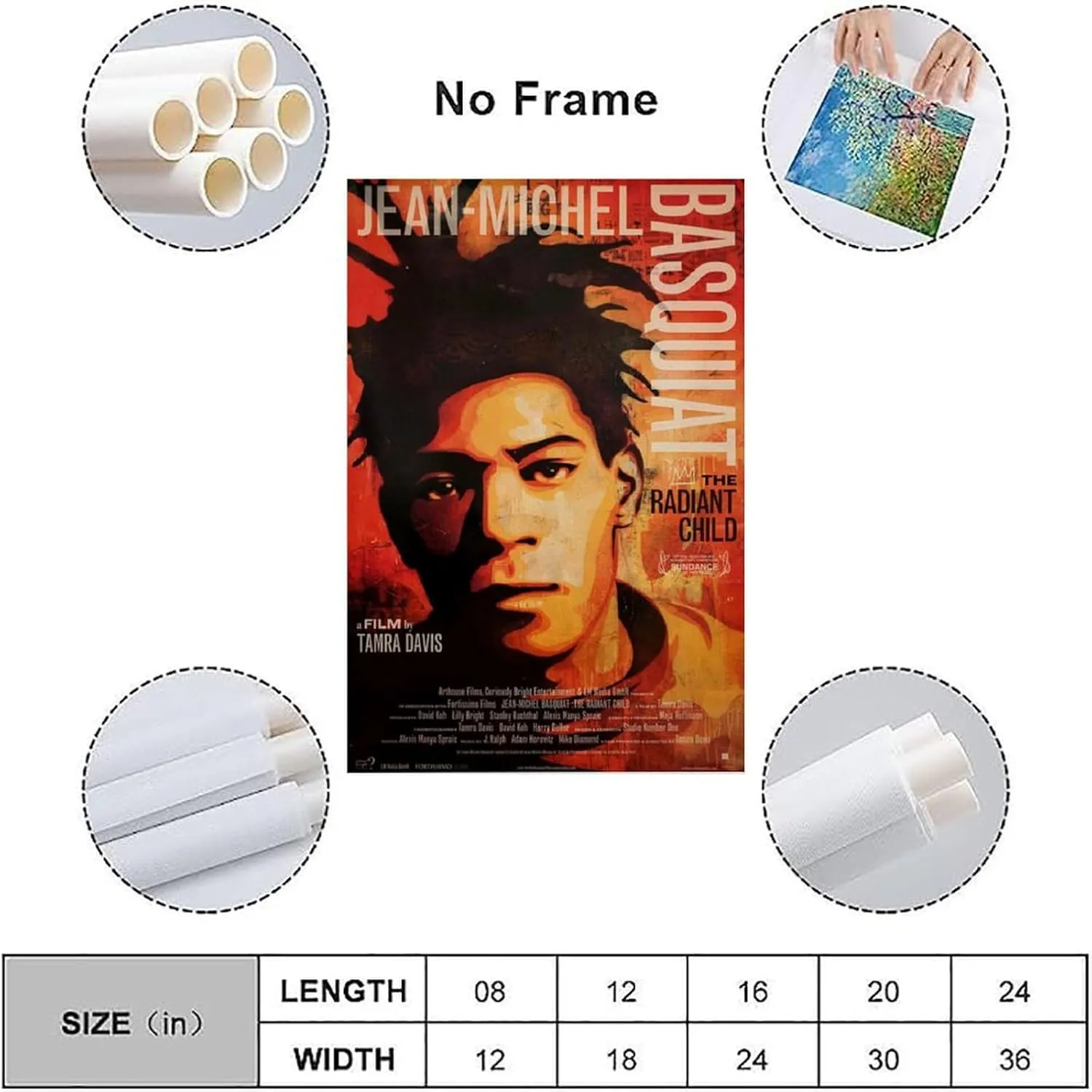 JEAN-MICHEL BASQUIAT THE RADIANT CHILD Movie Poster Canvas Wall Art Painting Living Room Decor 16x24inch(40x60cm)