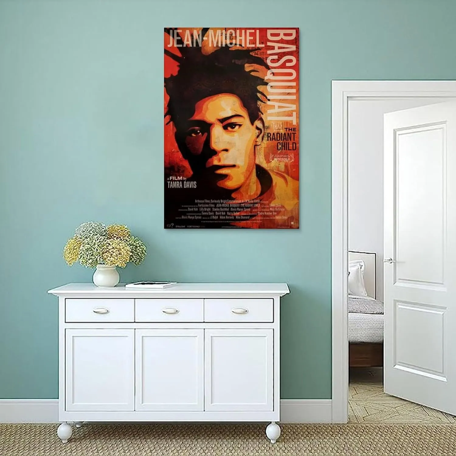 JEAN-MICHEL BASQUIAT THE RADIANT CHILD Movie Poster Canvas Wall Art Painting Living Room Decor 16x24inch(40x60cm)
