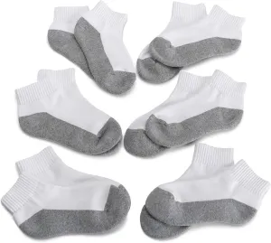 Jefferies Socks Big Boys' Seamless-Toe Quarter Athletic Socks (Pack of 6)