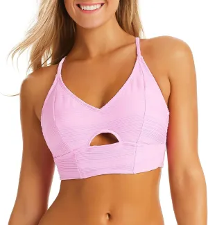 Jessica Simpson Women's Adjustable Cropped Cami Bikini Top