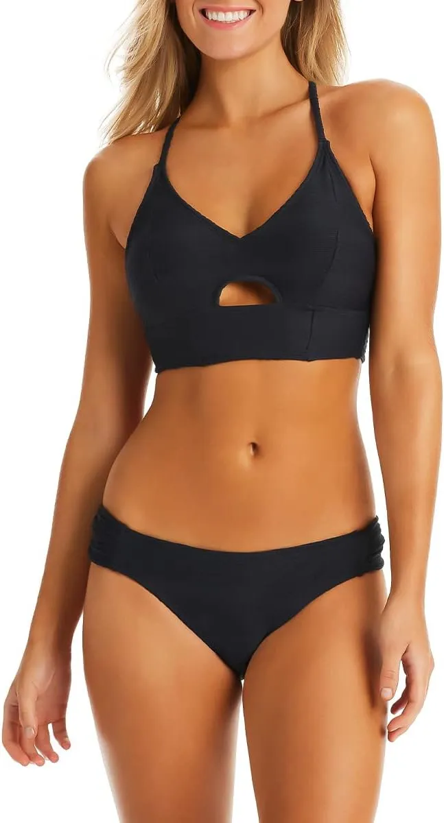 Jessica Simpson Women's Adjustable Cropped Cami Bikini Top