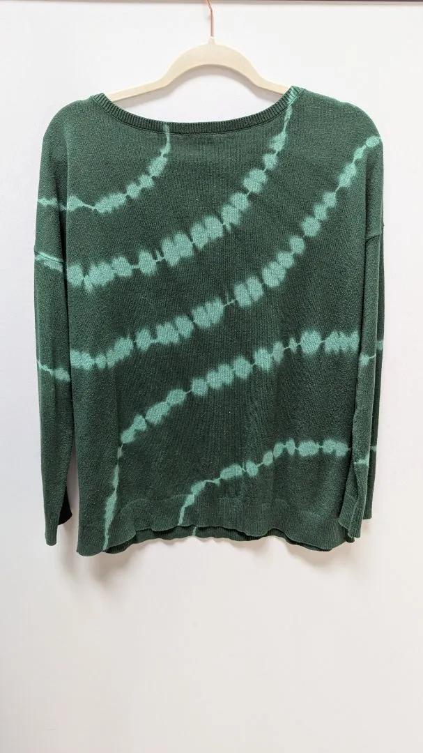J.Jill Green Tie-Dye Long Sleeve Sweater