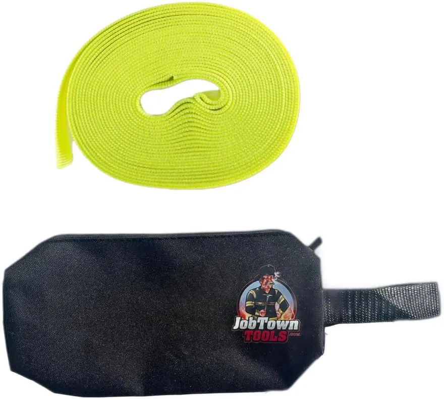 Job Town Tools Firefighter Rescue Webbing with Canvas Bag - Hasty Harness Length- 24 Feet