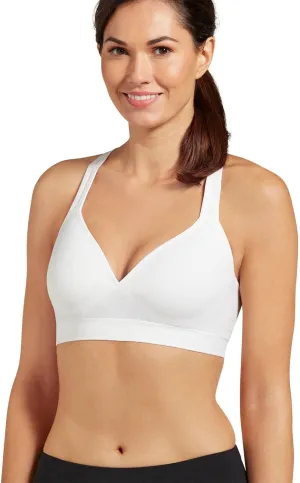 Jockey Women's Bra Mid Impact Molded Cup Seamless Sports Bra