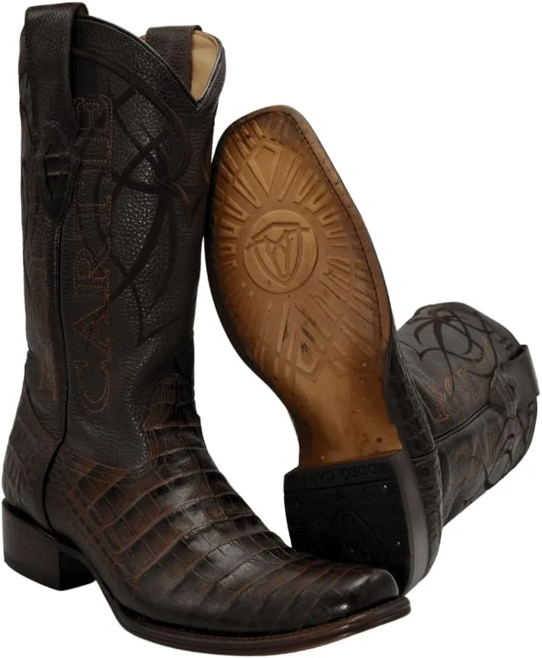 Joe Boots Denver Men's Print Crocodile Snip Toe Western Boots