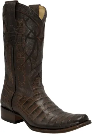 Joe Boots Denver Men's Print Crocodile Snip Toe Western Boots