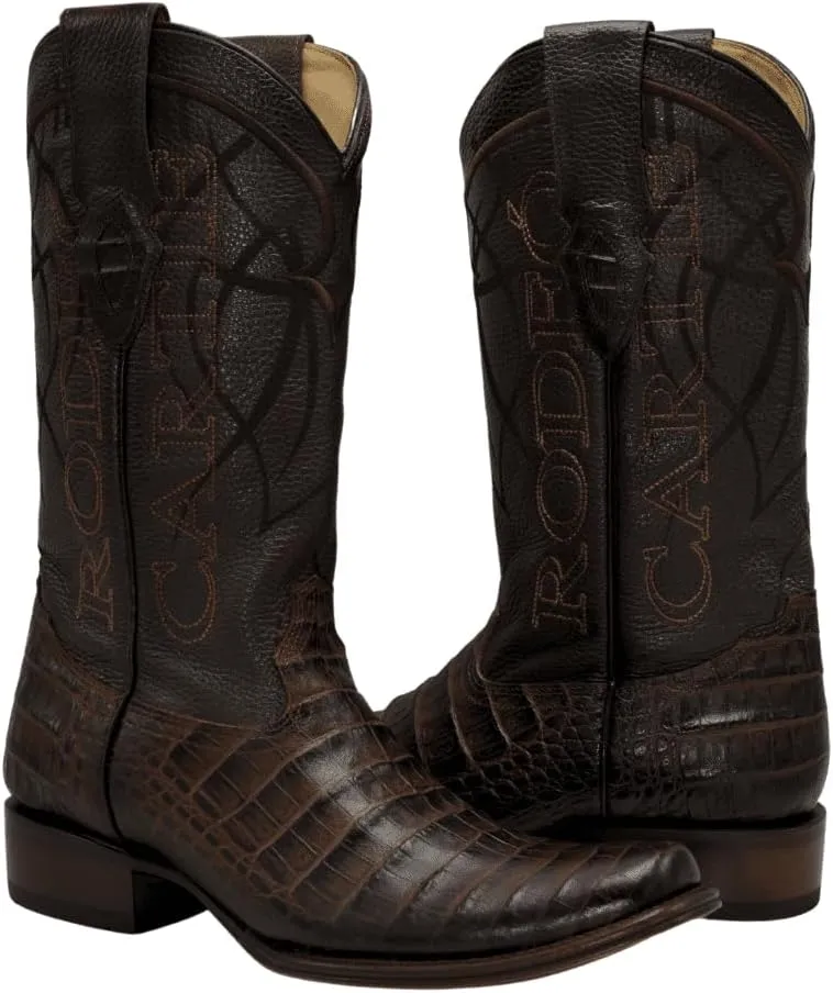 Joe Boots Denver Men's Print Crocodile Snip Toe Western Boots