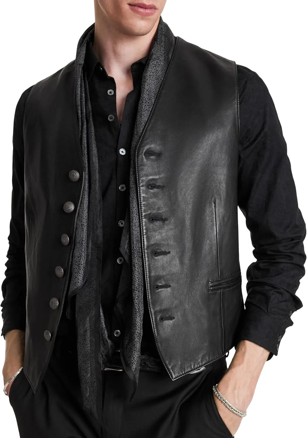 John Varvatos Mens Vinnie Vest
