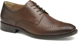 Johnston & Murphy Lewis Embossed Wing Tip Tan Full Grain 11.5 M (D)
