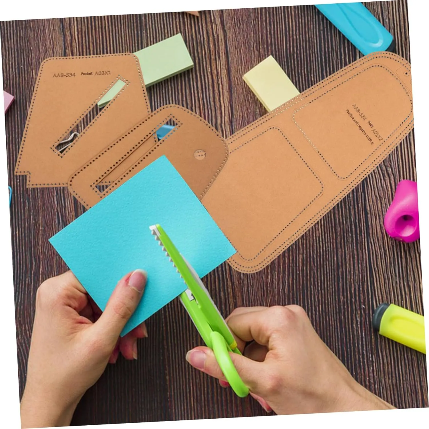 jojofuny 2 Sets Leather Chest Bag DIY Tools Bag Strap Crossbody Templates Pattern Templates for Leather