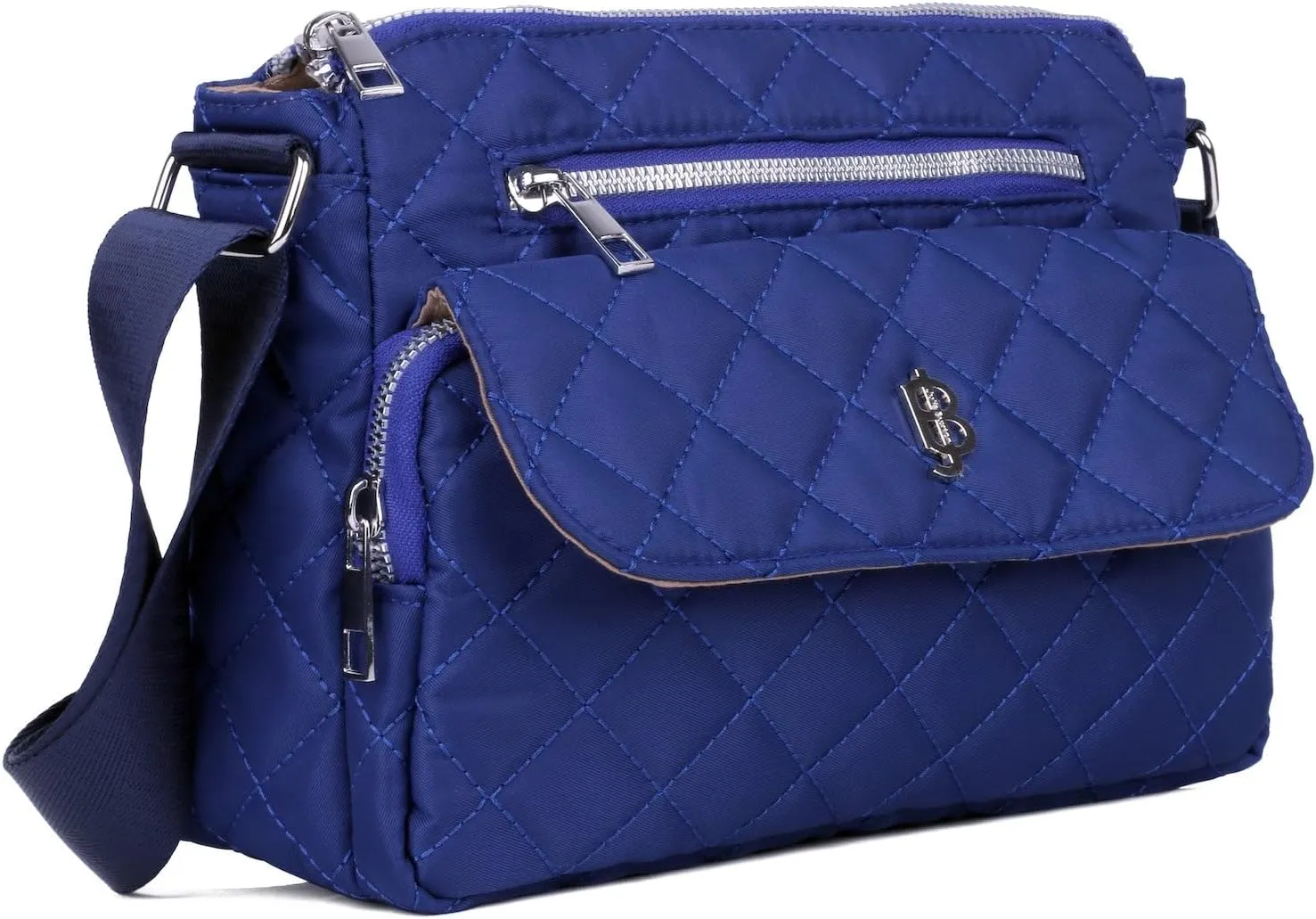 Julia Buxton Nylon Quilted Organizer Crossbody