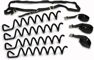 JumpSport Heavy Duty Durable Trampoline Anchor Safety and Stability Kit Set Includes 4 Screws and Straps for High Winds