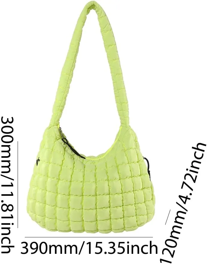 Juoxeepy Quilted Tote Crossbody Women's Puffy Hobo Bag with Padding