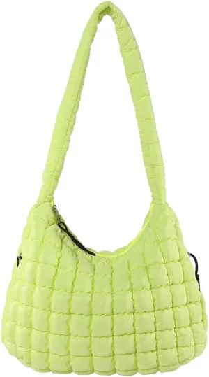 Juoxeepy Quilted Tote Crossbody Women's Puffy Hobo Bag with Padding