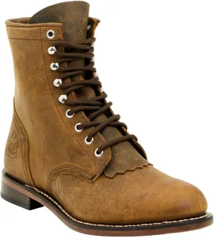 Justin Boot Company Men`s Drennan Brown Water Buffalo 7In Lace Up Roper Brown 10 D