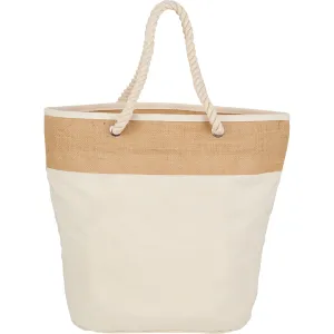 Jute Accent 12oz Cotton Canvas Rope Tote