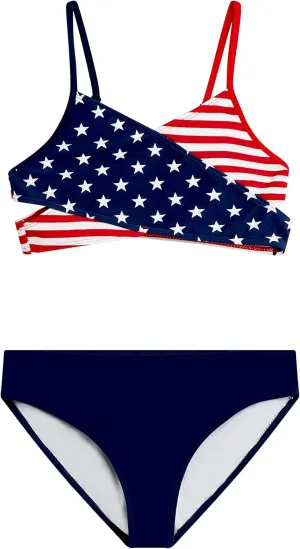Kanu Surf Girls' Coral Reef Beach Sport Wrap Around Bikini 2-Piece Swimsuit