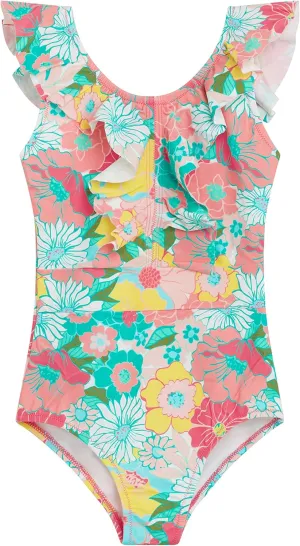 Kanu Surf Girls' Gianna Beach Sport Ruffle One Piece Swimsuit