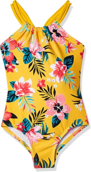 Kanu Surf Girls' Jasmine Beach Sport Halter One Piece Swimsuit