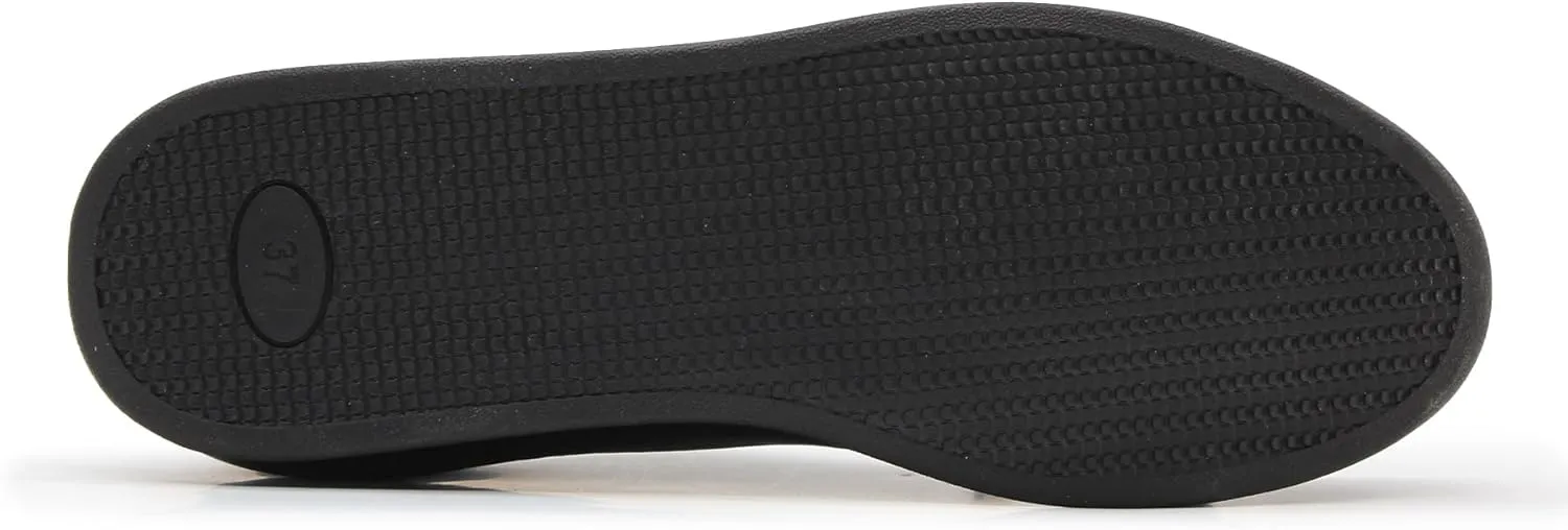 KAOMPPER Women's Elastic Slip-On Leather Shoes – Soft Turkish Leather with Padded Footbed, Handcrafted in Turkey | Available in Black and Coconut