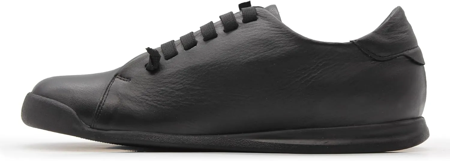 KAOMPPER Women's Elastic Slip-On Leather Shoes – Soft Turkish Leather with Padded Footbed, Handcrafted in Turkey | Available in Black and Coconut