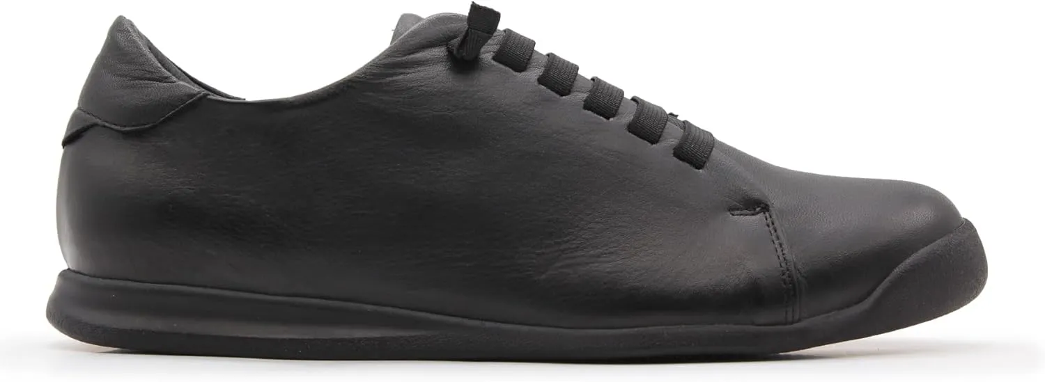 KAOMPPER Women's Elastic Slip-On Leather Shoes – Soft Turkish Leather with Padded Footbed, Handcrafted in Turkey | Available in Black and Coconut