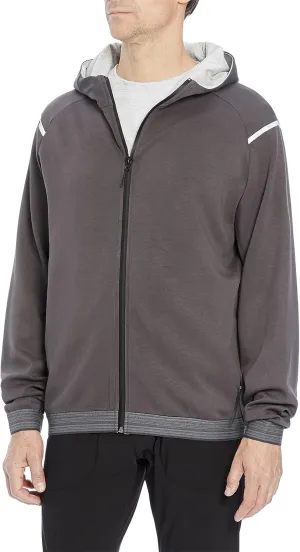 Kenneth Cole Men's Double-Faced Active Knit Zip Hoodie