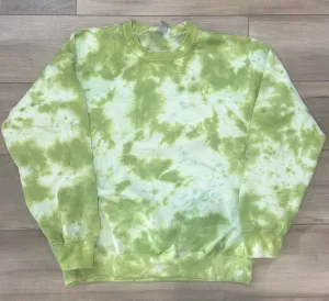 Kids Blank Tie Dye Top in Mean Green Machine
