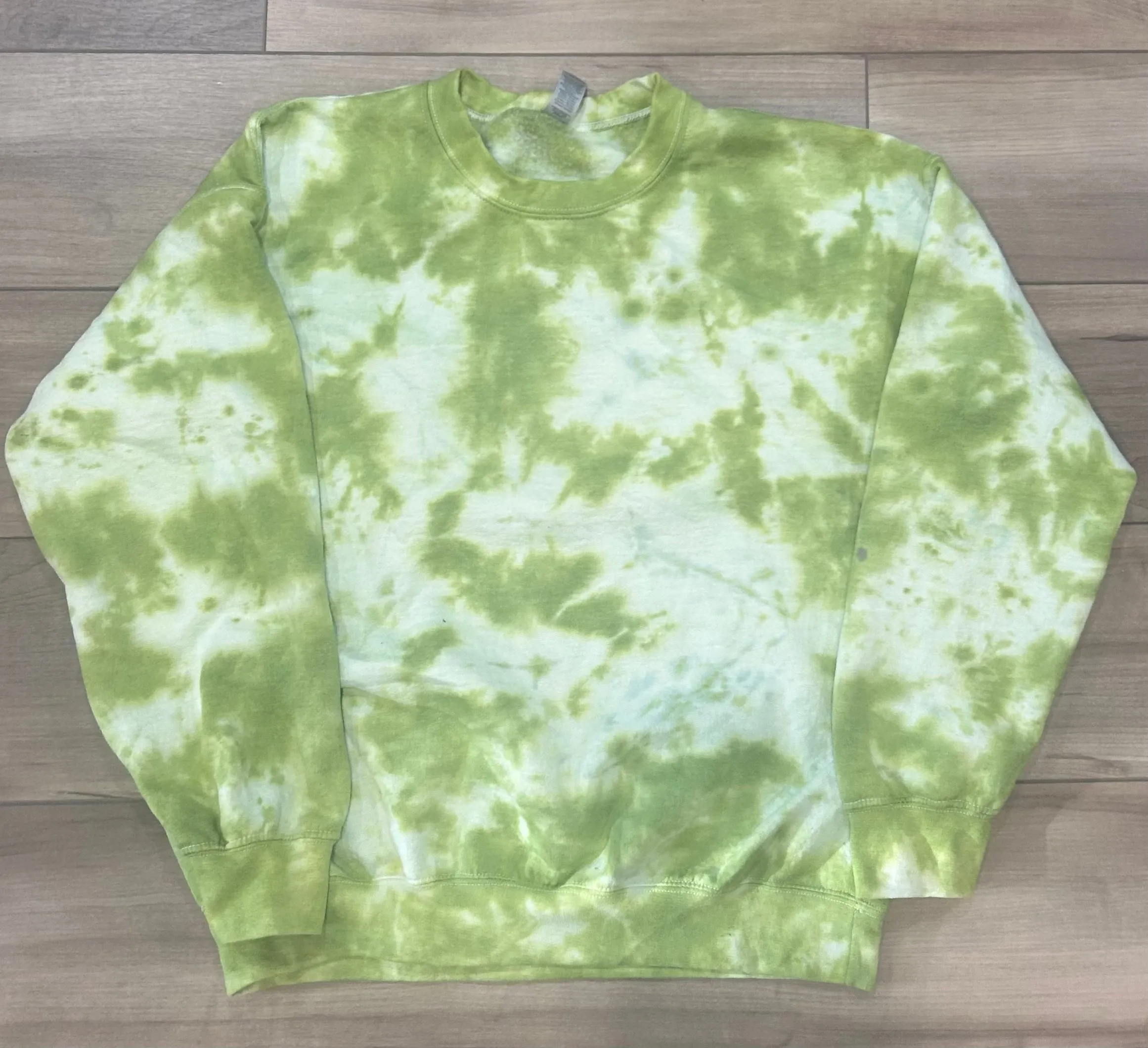 Kids Blank Tie Dye Top in Mean Green Machine