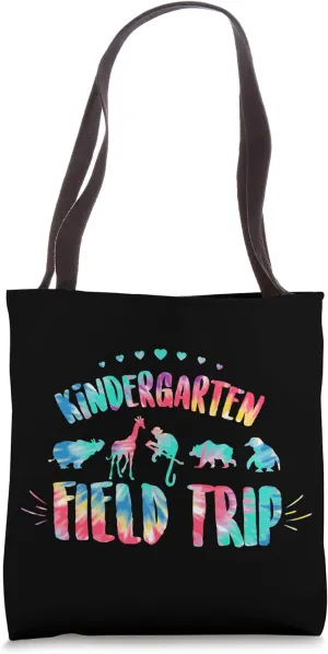 Kindergarten Students School Zoo Tie Dye Field Trip Matching Tote Bag