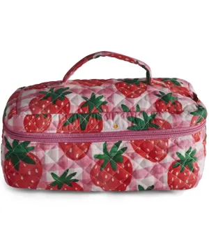 Kip & Co Strawberry Jam Quilted Cotton Toiletry Case