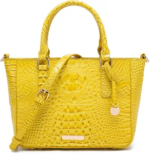Ladies Tote Leather Bags for Women Crocodile Embossed Zipper Satchel Purse Elegant Compartments Crossbody Work